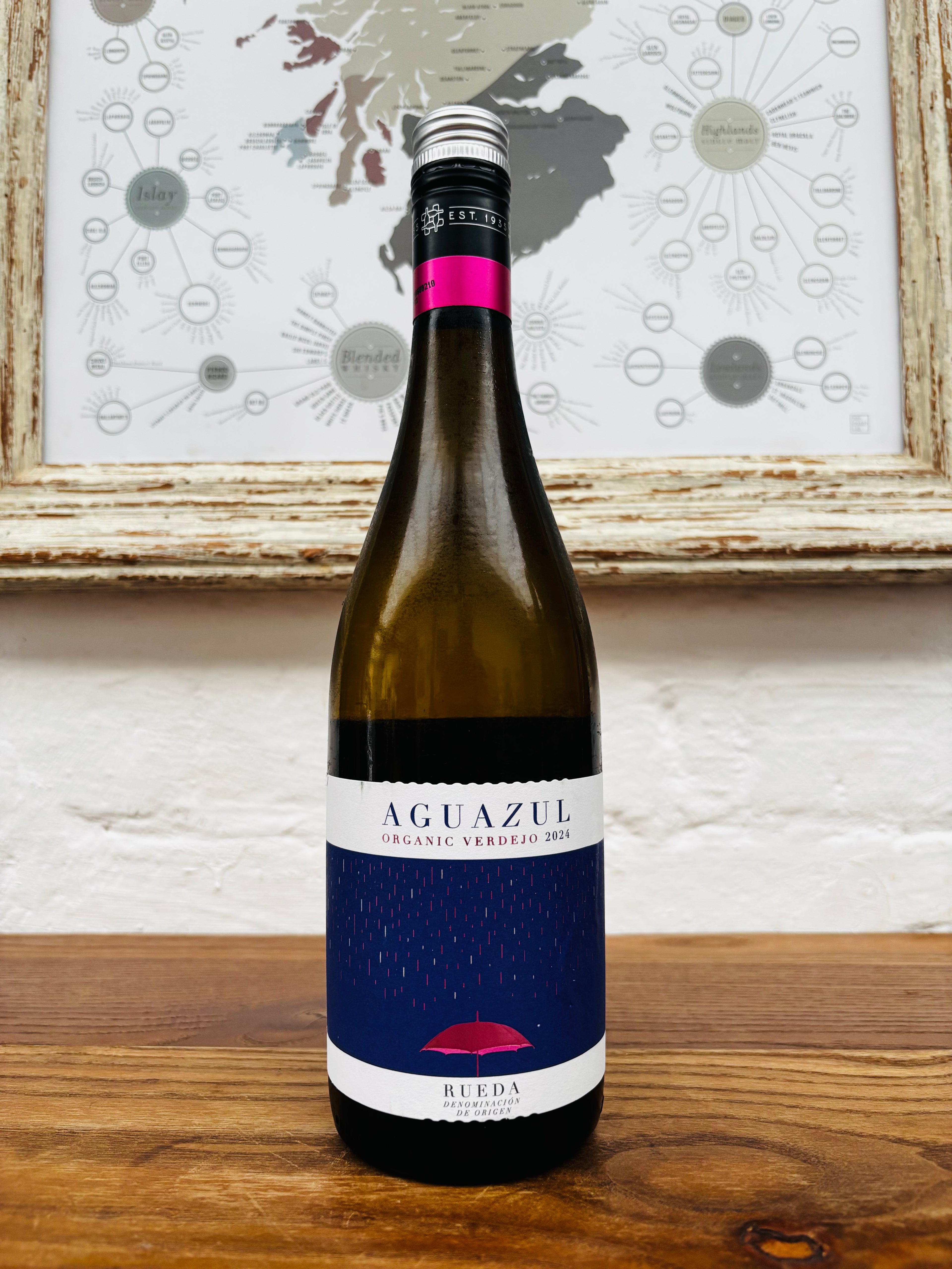 2025 Bodegas Pisuerga, Aguazul, Verdejo Organic, DO Rueda, Spain, 13%, 75cl.