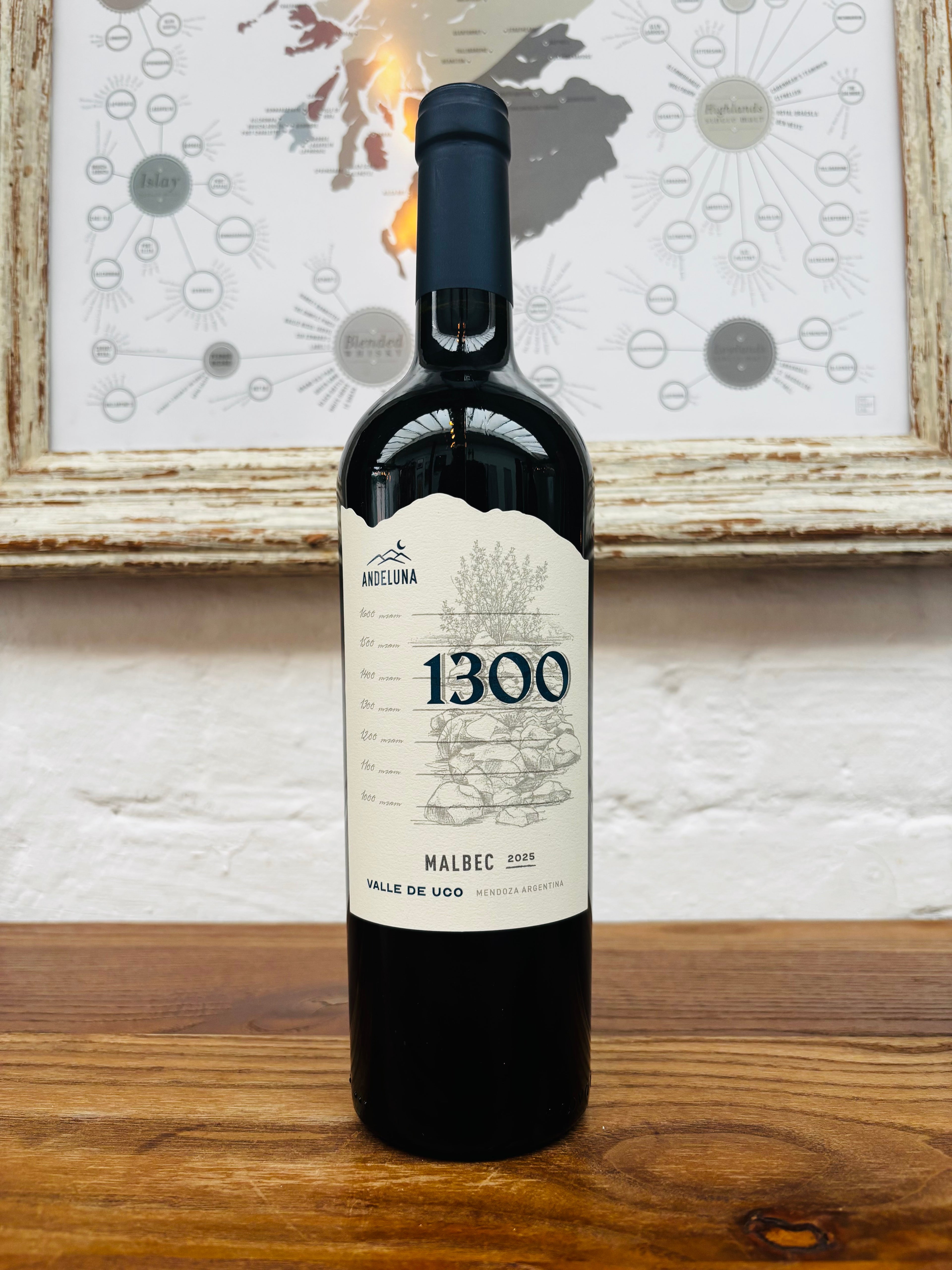 2025 Andeluna 1300, Valle de Uco, Malbec, Mendoza, Argentina. 13%, 75cl.